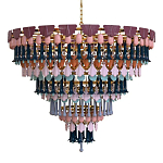 Люстра круглая с декором из разноцветных элементов в виде листьев Changing Seasons варинант исполнения - 4 | Loft Concept в Уфе