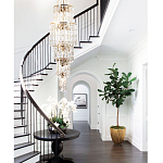 Большая многоярусная люстра с хрустальными подвесками Crystal Art Multi-tiered Gold Chandelier варинант исполнения - 2 | Loft Concept в Уфе