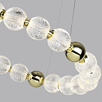 Люстра подвесная кольцевая с прозрачными рифлеными шарообразными плафонами Crystal Globule варинант исполнения - 4 | Loft Concept в Уфе