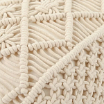 Чехол на подушку с макраме бежевого цвета Macrame варинант исполнения - 2 | Loft Concept в Уфе