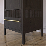 Узкий Шкаф Primo с 2 выдвижными ящиками Темный орех варинант исполнения - 4 | Loft Concept в Уфе