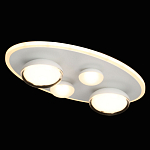 Потолочный светильник овальной формы белого цвета с 4-мя лампами Lunar Pebbles варинант исполнения - 3 | Loft Concept в Уфе