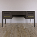 Большой Рабочий стол Primo с 5 выдвижными ящиками Темный орех варинант исполнения - 1 | Loft Concept в Уфе