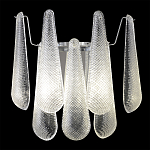 Бра с подвесками из рифленного стекла в форме капель на основании цвета хром Textured Glass варинант исполнения - 1 | Loft Concept в Уфе