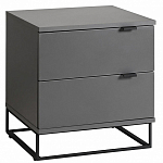 Тумба прикроватная цвета графит с ящиками Strict Lines варинант исполнения - 1 | Loft Concept в Уфе