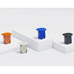 Matis журнальный столик синий из металла и кожи варинант исполнения - 2 | Loft Concept в Уфе