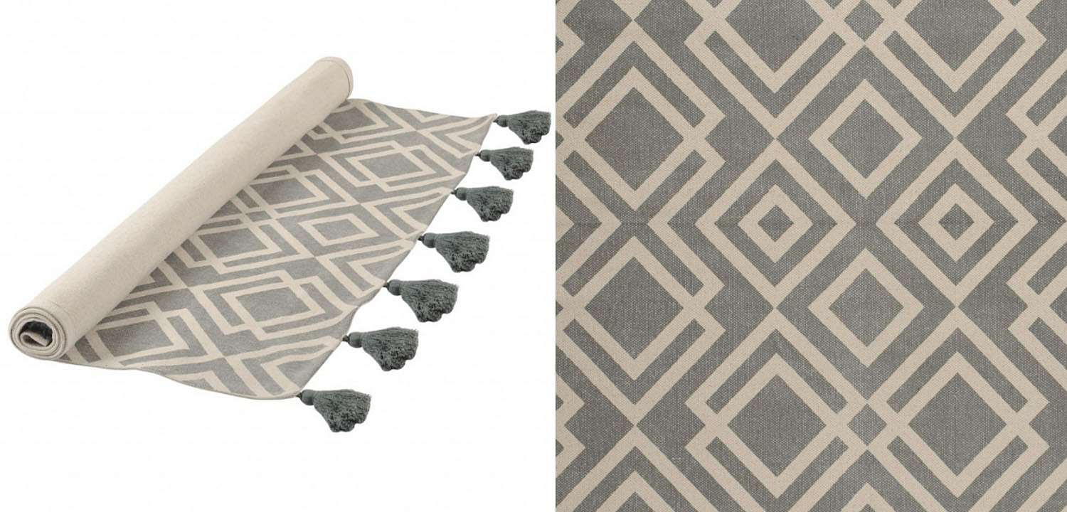 Ковер Double Rhombus Carpet grey Ковер Double Rhombus Carpet grey - Loft-Concept в Уфе