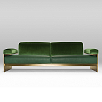 Эксклюзивный Диван в стиле Арт-деко Phoenix с элегантными латунными элементами  варинант исполнения - 1 | Loft Concept в Уфе