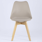 Стул с основой из пластика и мягким сиденьем Arvika Beige варинант исполнения - 3 | Loft Concept в Уфе