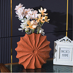 Ваза керамическая в виде круглой терракотовой морской раковины Galapagos варинант исполнения - 3 | Loft Concept в Уфе