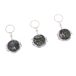 Зеркало брелок карманное двухстороннее из натурального камня Серафинит Stone Mirrors варинант исполнения - 8 | Loft Concept в Уфе