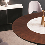 Обеденный стол круглый на чёрном фигурном основании Bosnia dinning table  варинант исполнения - 1 | Loft Concept в Уфе