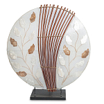 Настольная лампа из перламутра и дерева на подставке Indonesian Petal варинант исполнения - 2 | Loft Concept в Уфе