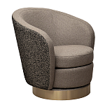 Кресло вращающееся черно-золотая рогожка Julia Armchair Golden Belt варинант исполнения - 1 | Loft Concept в Уфе