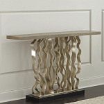 Консоль с прямоугольной столешницей и фактурным основанием Waves варинант исполнения - 1 | Loft Concept в Уфе