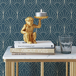 Подсвечник золотая обезьяна с блюдцем Golden Monkey варинант исполнения - 1 | Loft Concept в Уфе