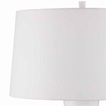 Торшер белый с тканевым абажуром на деревянном основании Graceful Silhouette варинант исполнения - 2 | Loft Concept в Уфе