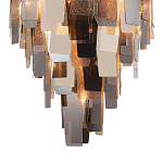 Люстра с многослойными стеклянными панелями янтарного и дымчатого цвета Textured Glass Chandelier варинант исполнения - 2 | Loft Concept в Уфе