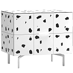 Тумба белая с рисунком Grande Graphspots варинант исполнения - 1 | Loft Concept в Уфе