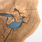 Кофейный стол со столешницей из орехового дерева и эпоксидной смолы Clem Coffee Table варинант исполнения - 2 | Loft Concept в Уфе