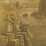 Обои ручная роспись Views of Italy Sepia варинант исполнения - 1 | Loft Concept в Уфе