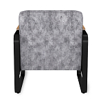 Кресло серый велюр с жесткими подлокотниками на полозьях Ashton варинант исполнения - 4 | Loft Concept в Уфе