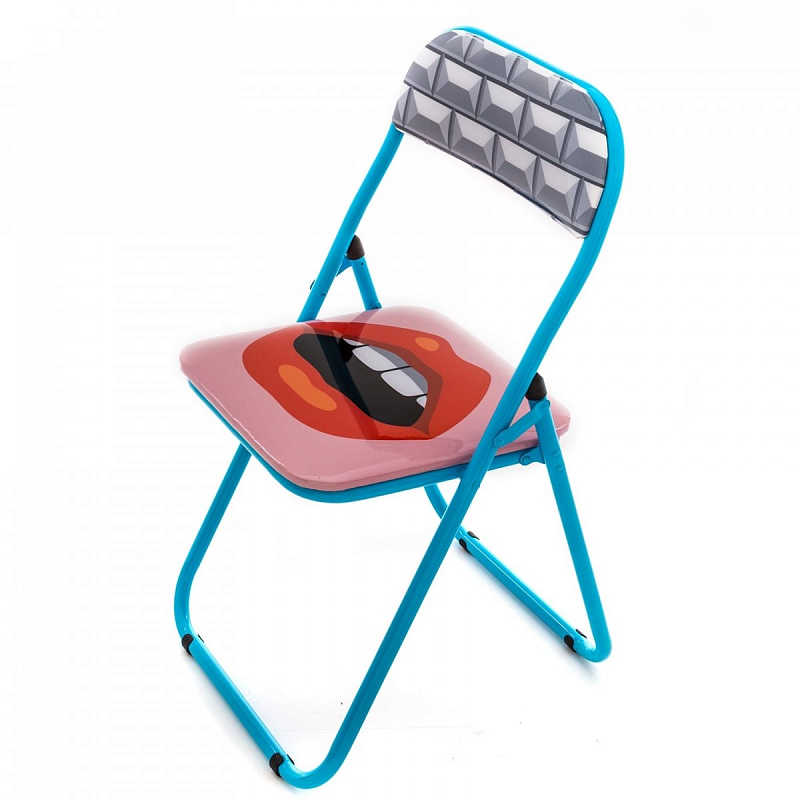 Стул Seletti Folding Chair Mouth Мульти Голубой в Уфе | Loft Concept 