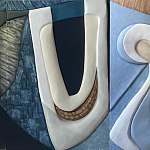 Арт-объект ручной работы Blue Abstraction из 4-х панелей варинант исполнения - 3 | Loft Concept в Уфе