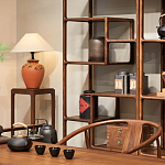 Стеллаж деревянный с полками для хранения Moon Walnut Furniture варинант исполнения - 4 | Loft Concept в Уфе