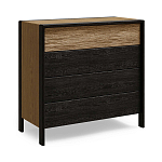 Комод 4 ящика с подсветкой на рельефном фасаде Warm Industrial варинант исполнения - 2 | Loft Concept в Уфе