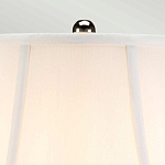 Настольная лампа с фарфоровым основанием с декоративным орнаментом и белым абажуром на темной круглой подставке Elstead Lighting варинант исполнения - 12 | Loft Concept в Уфе