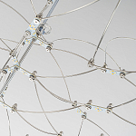 Люстра подвесная с тонкой металлической конструкцией цвета хром Quasar варинант исполнения - 4 | Loft Concept в Уфе