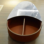 Дизайнерский журнальный стол овальной формы с открывающейся столешницей Caleb Coffee Table варинант исполнения - 1 | Loft Concept в Уфе