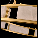 Люстра в виде кольца из натурального камня Golden Alavastor варинант исполнения - 4 | Loft Concept в Уфе