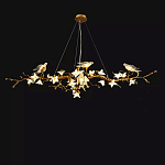 Люстра в виде золотой ветки с цветами и птичками Marvelous Garden варинант исполнения - 9 | Loft Concept в Уфе