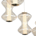 Люстра светодиодная с стеклянными волнообразными плафонами Amphora of Light варинант исполнения - 5 | Loft Concept в Уфе