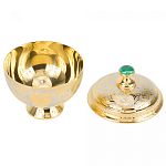 Сахарница металлическая с гравировкой и натуральным камнем Малахит в подарочной коробке Metal Stone Sugar Bowls варинант исполнения - 2 | Loft Concept в Уфе