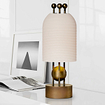 Настольная лампа в виде фонаря с белым фактурным абажуром Echoes of Light варинант исполнения - 2 | Loft Concept в Уфе