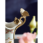 Кувшин с цветочным рисунком и бронзовой ручкой Blue Garden варинант исполнения - 3 | Loft Concept в Уфе