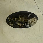 Шкатулка из эпоксидной смолы с цветами черная Epoxy Resin Oval Box Black варинант исполнения - 3 | Loft Concept в Уфе