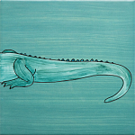 Плитка с узором Крокодил байдарочник варинант исполнения - 4 | Loft Concept в Уфе