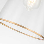 Подвесной светильник золотого цвета с колоколообразным стеклянным плафоном и декоративным элементом Elstead Lighting варинант исполнения - 3 | Loft Concept в Уфе