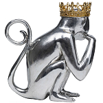 Статуэтка обезьяна в короне серебряная Golden Monkey варинант исполнения - 2 | Loft Concept в Уфе