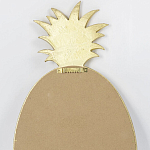 Зеркало овальной формы с золотистой рамкой и декоративной верхушкой в виде ананаса Pineapple Shine  варинант исполнения - 5 | Loft Concept в Уфе