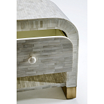 Тумбочка прикроватная с ящиком Tofino White Bone Inlay  Bedside Cabinet   варинант исполнения - 2 | Loft Concept в Уфе