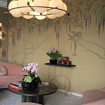 Обои в японском стиле Wisteria Original colourway on Raw Silk dyed silk варинант исполнения - 1 | Loft Concept в Уфе