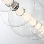 Подвесной светильник линейный с прозрачными стеклянными шарами разного диаметра Eurofase варинант исполнения - 6 | Loft Concept в Уфе