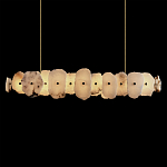 Подвесной светильник с фигурными элементами из белого алебастра Cryptocrystalline Stone варинант исполнения - 8 | Loft Concept в Уфе