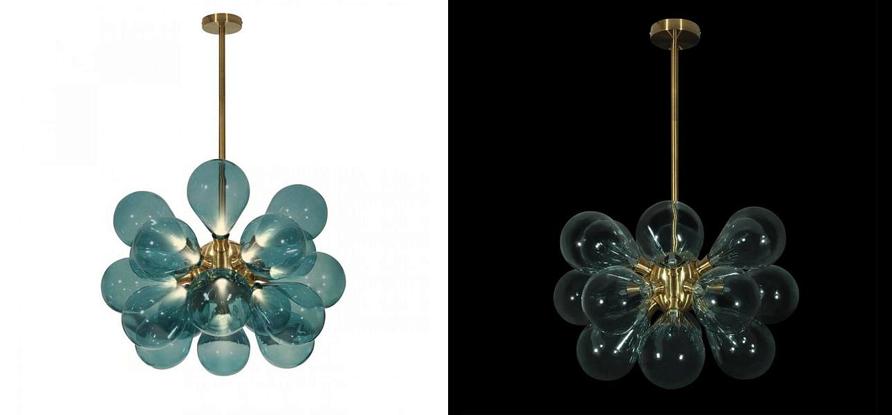 Люстра Simonet Chandelier Blue 55 см Люстра Simonet Chandelier Blue 55 см - Loft-Concept в Уфе