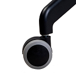 Стул с мягкой синей обивкой из велюра и подъемно-поворотным механизмом на черных колесиках Harper Blue варинант исполнения - 7 | Loft Concept в Уфе